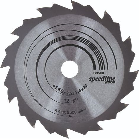 BOSCH DISCO SIERRA SPEEDLINE FOR WOOD 160 X 2.4 X 20D: 12FZ/WZ (1/6)