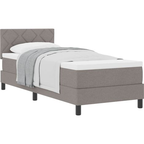 Maison Exclusive - Boxspringbett mit Kopfteil Taupe 80 x 200 cm S