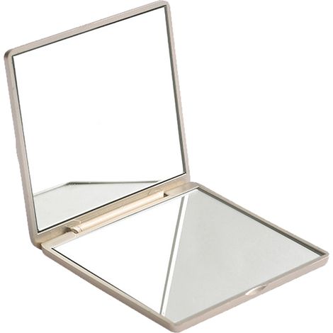 Miroir De Maquillage Compact - Carré - 10 Cm - Pour Sac À Main Ou Voyage - 1 Pièce (1/5)