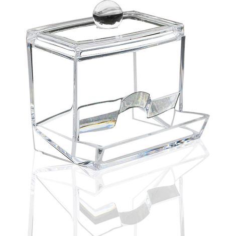 cotons-tiges Acryliques Support Coton-tige En Plastique Boite Coton-tige Transparent Bote De Rangement Pour Coton Tige Bijoux Avec Couvercle, Adap (1/5)