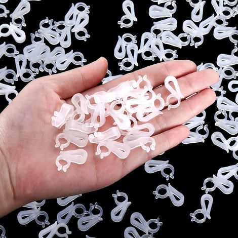 200 Universal Holiday Hanging Hooks, Plastic Portable Hooks, Light Clips, Christmas Tree Outdoor Lights, Bulk Supply for Export (1/5)