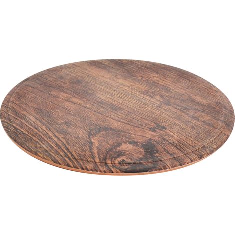 Plateau Rond en Mélaminé Imitation Bois Ø285X14 mm - L2G