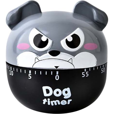 Minuterie Cuisine Chien - Minuterie Mécanique Sans Pile - Réglage De 1 À 60 Minutes - Sonnerie Intégrée - Pour Cuisine Maison Ou Cuisines Professionnelles - 1 Pièce (1/2)