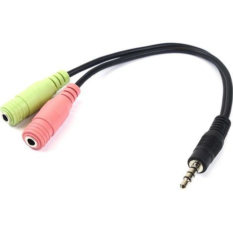 Adaptateur audio CTIA pour casque et microphone minijack 3,5 " (1/3)