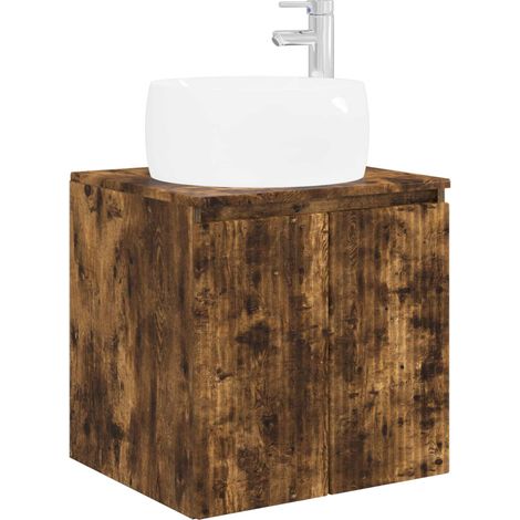 Wandmontierte Waschtisch Geräucherte Eiche 49,5 x 44,5 x 66 cm vidaXL