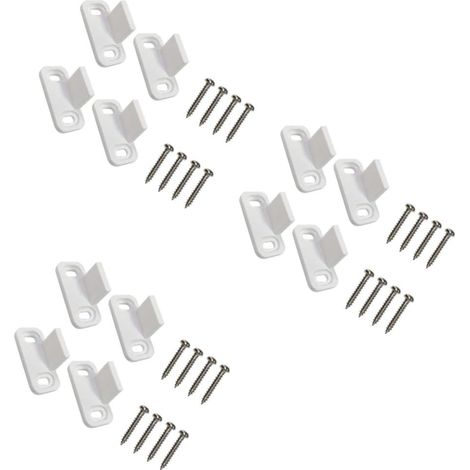 Guide de sol pour porte de grange coulissante blanc, réglable (1/5)