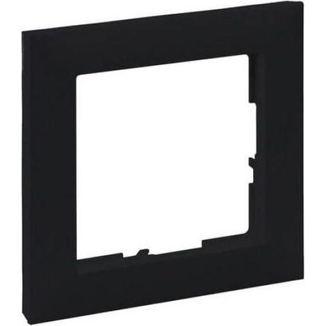 Cadre - 1 Poste - Noir - 83 x 83 x 9,8 mm - Pour Mécanisme Électrique Standard (1/2)