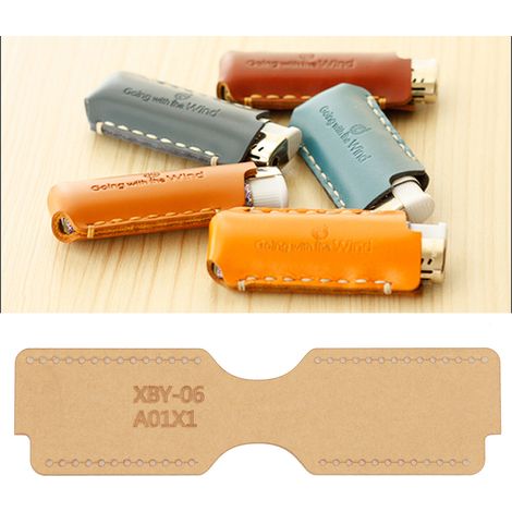 Pochoir acrylique pour étui à briquet en cuir, kit de bricolage XBY-06 (1/5)