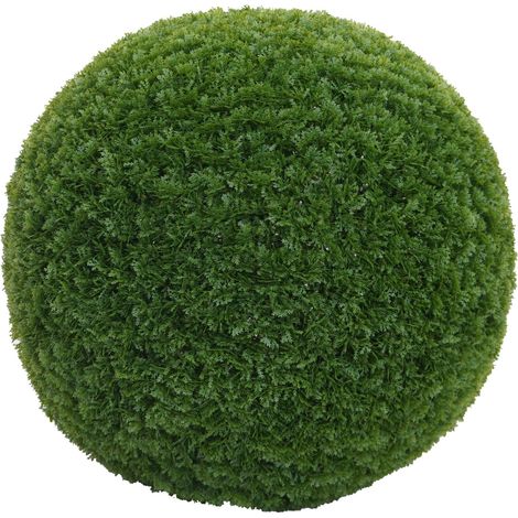 Buisson artificiel HWC-O96 boule de thuya Plante décorative Plante artificielle Arbre de vie artificiel extérieur pol