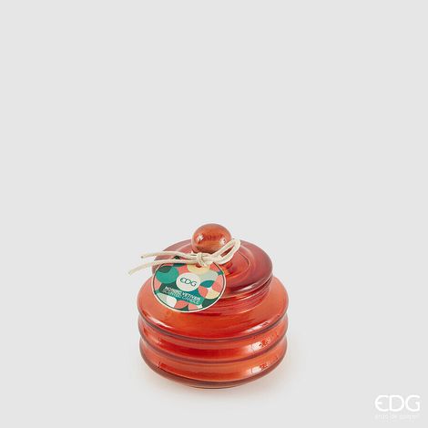 EDG Enzo De Gasperi Candela Circle con Profumo H 7,5 Cm D 7,5 Cm Bomboniera Vetro Nordic Vetiver