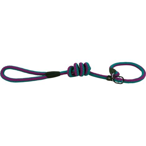 Laisse lasso corde fluo turquoise et violet Taille : T2