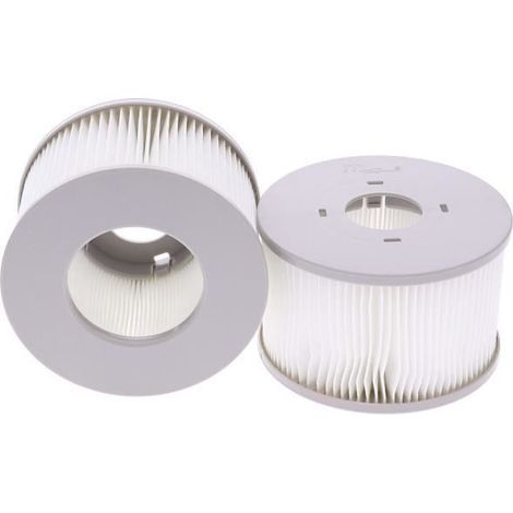 Lot de 2 filtres pour spa gonflable MSPA - Nouvelle génération - Rond - Adulte (1/2)