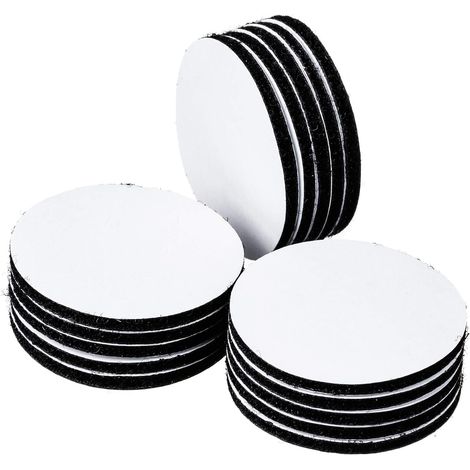 BEBUSINGOTO 20 cierres de velcro - Cinta resistente para montaje en alfombras, ideal para decoración de pared o colgar objetos (negra) (1/4)