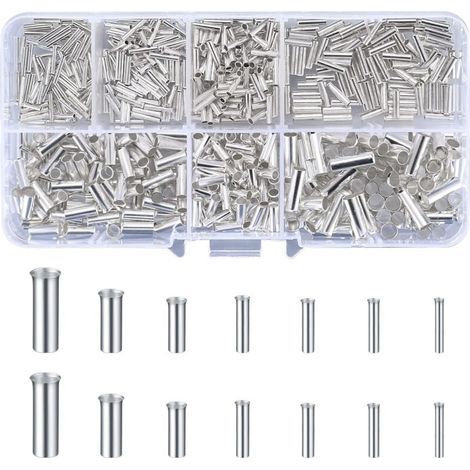 Kit of 600 uninsulated crimp electrical terminals – 97% conductivity – For cables 0.5 to 6.0 mm² – Secure and corrosion-resistant connection (1/5)