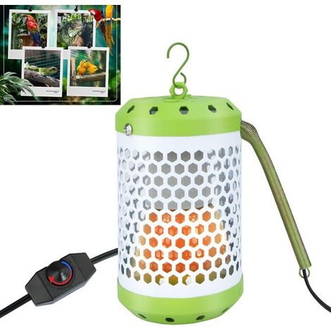 Riscaldatore per gabbie per uccelli, riscaldatore per animali domestici, lampada a infrarossi da 50W, riscaldatore per pappagalli, riscaldatore per lucertole, dimmerabile, per segnaletica (1/5)