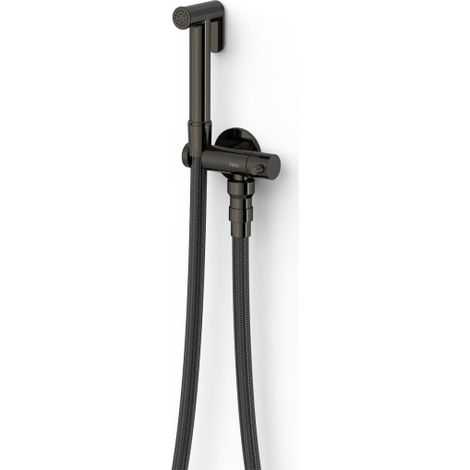 Mitigeur encastré avec douche pour WC Noir Métallisé - TRES 24112350KM