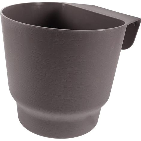 Hanging Flower Pots for Balcony Railing Planter Holder Water Retention Grey Small Planter for Orchids and Succulents (1/5)