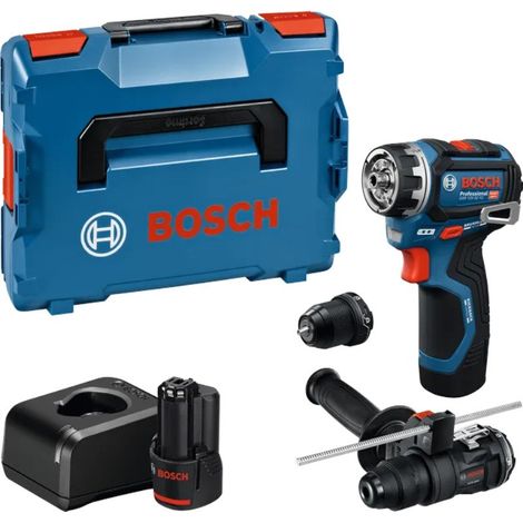 Perceuse-visseuse sans fil BOSCH PROFESSIONAL - Flexiclick GSR 12V-32 FC - 2batteries GBA 2.0 Ah, + chargeur + accessoires + cof (1/5)