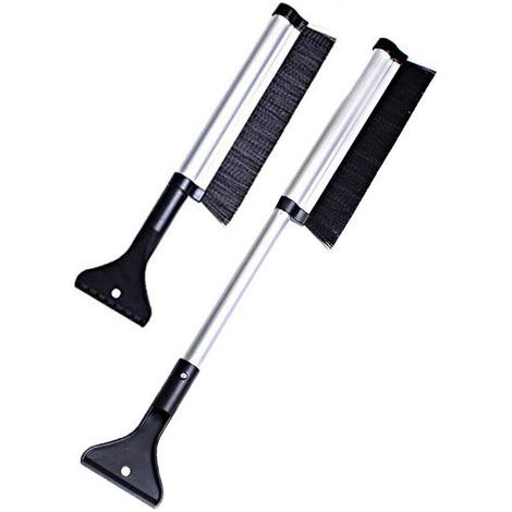 Grattoir à glace extensible avec tête de pelle en ABS, élimine les rayures et nettoie efficacement la neige, les vitres et le givre des voitures, camions et pare-brise. (1/5)