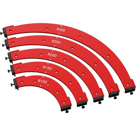 Gabarit d'angle rond, guide de routage d'angle pour le travail du bois R100 R150 R200 R250 R300 Guide de courbe pour bordure d'armoire en aluminium (1/5)