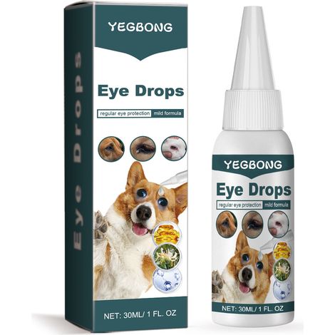 gouttes oculaires pour animauxSolution de soin oculaire pour animaux de compagnie contre les taches lacrymales (1/4)