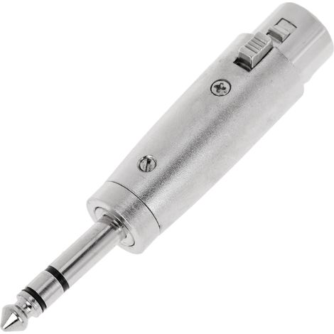 BeMatik - XLR audio adaptateur jack 6.3mm mâle à mâle 3 broches (1/5)