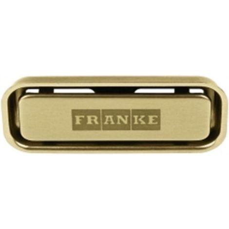 Trop plein rectangulaire – Coloris Reflet d'Or – Revêtement PVD F-Inox – Compatible éviers Inox, Fragranite, Tectonite