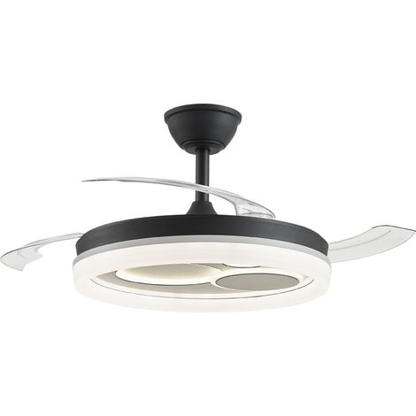 Ventilador LED aspas retráctiles Naira Eco Negro 70W