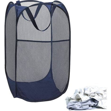 Panier À Linge Pop-up - En Maille Respirante - Pliable Et Compact - Pour Chambre À Coucher Salle De Bain Ou Résidence Étudiante - 1 Pièce (1/5)