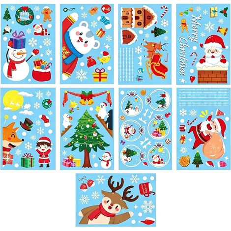 sheets of Christmas window clings - Christmas decoration (1/5)