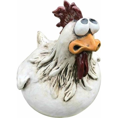 Hühnerzaun Dekoration humorvoller Metall Gartenakzent