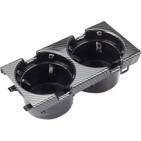 Caja de almacenamiento para consola, portavasos doble, organizador de monedas, portavasos de fibra de carbono (1/2)