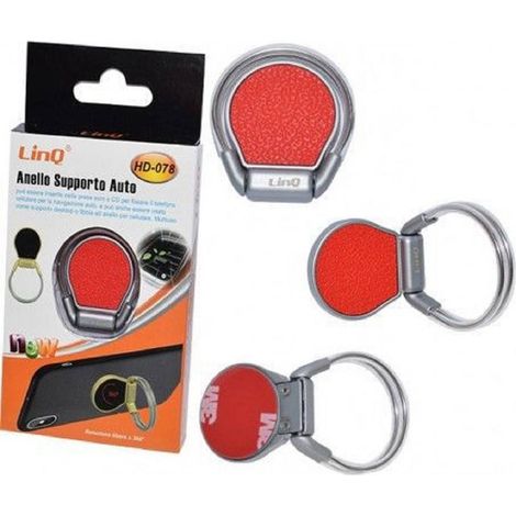 Linq - Anello Supporto Auto Per Smartphone Cellulare Presa Aria Lettore Cd Multiuso Hd-078 - (1/2)
