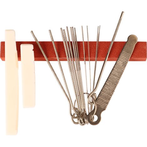 Ensemble de limes pour guitare en métal et pierre, lime à aiguille avec sillet pour façonner, copier, réparer et entretenir (1/5)