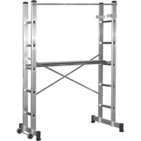 Andamio Aluminio Móvil Altura Máxima 3 Metros. Escalera Doble, Escalera Tijera, Escalera Profesional, Escalera Telescopica, (1/2)