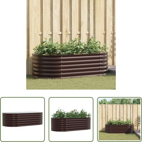 Gartenbeet - Hochbeet Braun 160 x 80 x 44 cm Stahl (1/5)