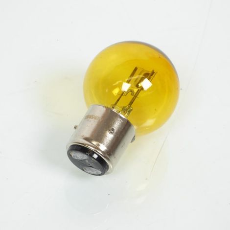 gelbe Glühbirne ba21d 12v 45/40w 3 pots für motorrad auto alt neu (1/3)