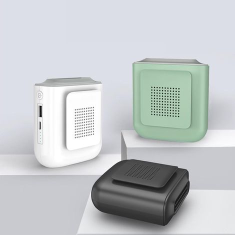 Ventilateur de cou mains libres, mini ventilateur de cou portable et léger, idéal pour les voyages en extérieur. (1/5)