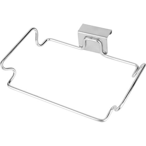 Porte-Sac Poubelle en Acier Inoxydable Porte arrière Cuisine Poubelle Porte-Sac Poubelle Support de Support Suspendu pour armoires de Cuisine Portes (1/5)