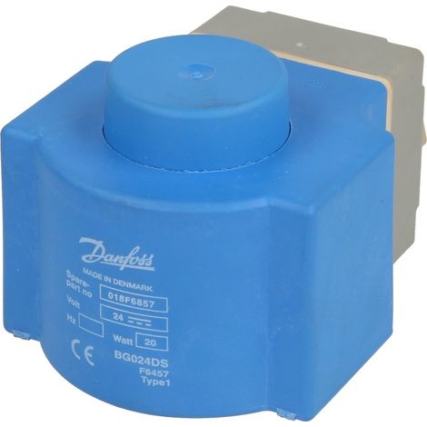 Danfoss Bobine Jeu de balais pour électrovanne Tension continue, 24 V, 20 W, 018F6857