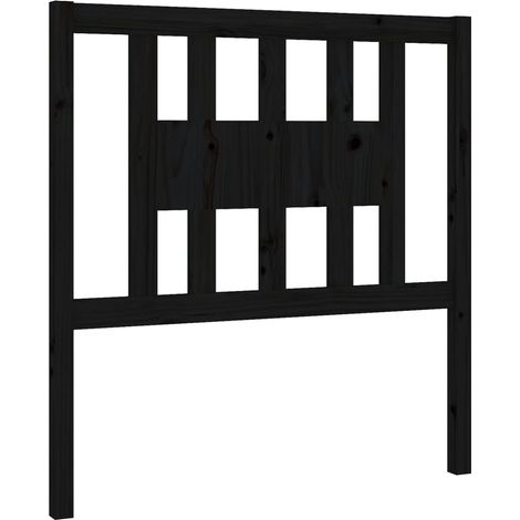 Maison Exclusive - Kopfteil Schwarz 81x4x100 cm Massivholz Kiefer