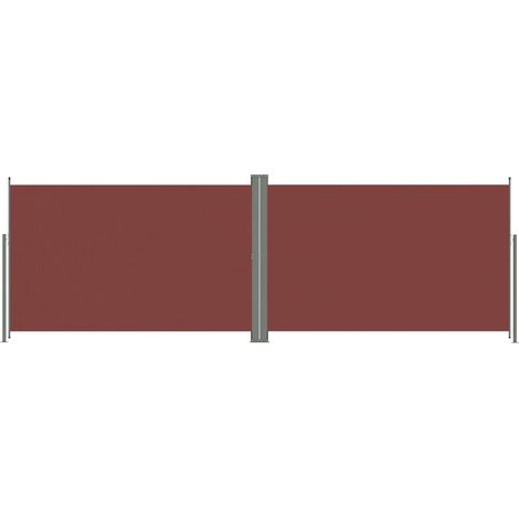 Auvent paravent store brise-vue latéral rétractable de patio jardin terrasse balcon protection visuelle écran 220 x 600 cm marron
