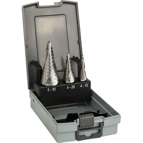 Bosch foret étagé HSS set 3 pièces 4 - 12 mm 4 - 20 mm 6 -30 mm (1/4)