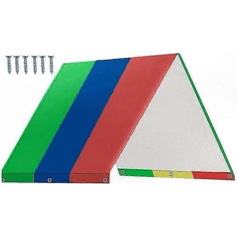 Bâche de remplacement imperméable pour portique balançoire enfant, 52 x 90 pouces, housse résistante en tissu 210D, protection de toit pour équipement de jeux extérieur (1/5)