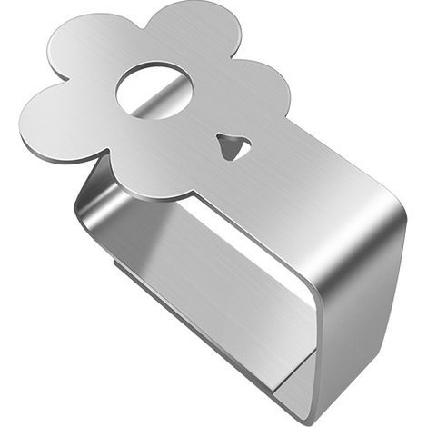 Pinzas antideslizantes para manteles, juego de 8 pinzas decorativas de acero inoxidable grueso para manteles, ideales para picnics, barbacoas, bodas y fiestas (con flores). (1/5)