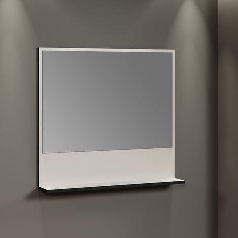 Miroir de salle de bain contemporain gris cachemire Lissandre (1/4)