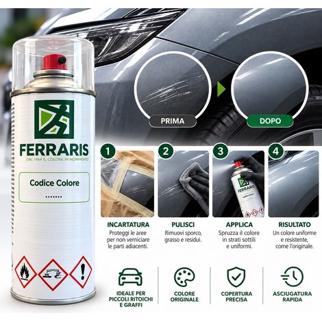 Vernice Ritocco compatibile con ALFA ROMEO MITO 251A BIANCO ELEGANTE/BIANCOSPINO per verniciatura carrozzeria in Bomboletta Spray 400 ml VerniciSpray