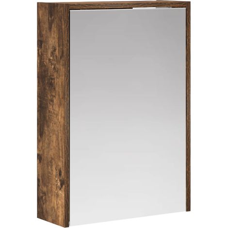 Maison Exclusive - Mobiletto per specchio da bagno Rovere fumé 43 x 16 x 62.5 cm