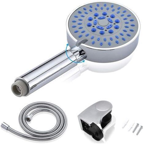 Shower + shower hose + hand shower holder, ABS hand shower with 5 water saving modes (1/5)