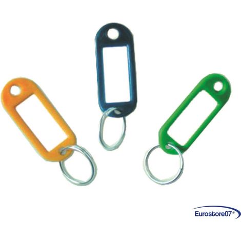 TARGHETTA PORTACARTELLINI CON ANELLO FISSO in plastica colori assortiti PZ 200 (1/3)